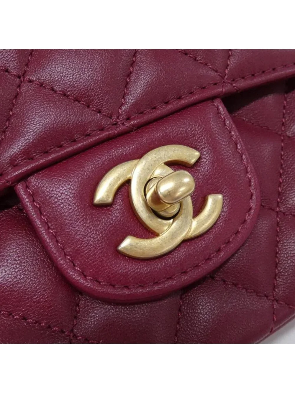 Chanel Bag Handbag Burgundy